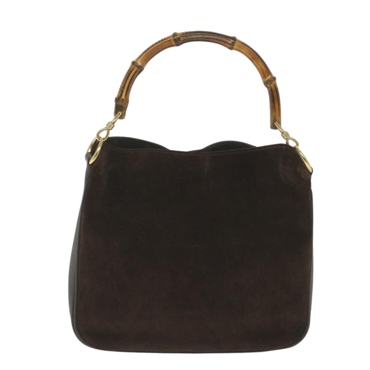 GUCCI Bamboo Shoulder Bag Suede 2way Brown 001 3754 1638 ep2097