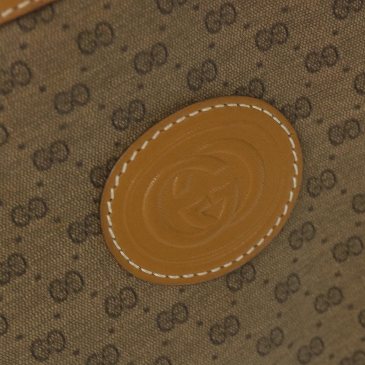 GUCCI Micro GG Supreme Tote Bag PVC Leather Brown 002 115 0207 ep2099