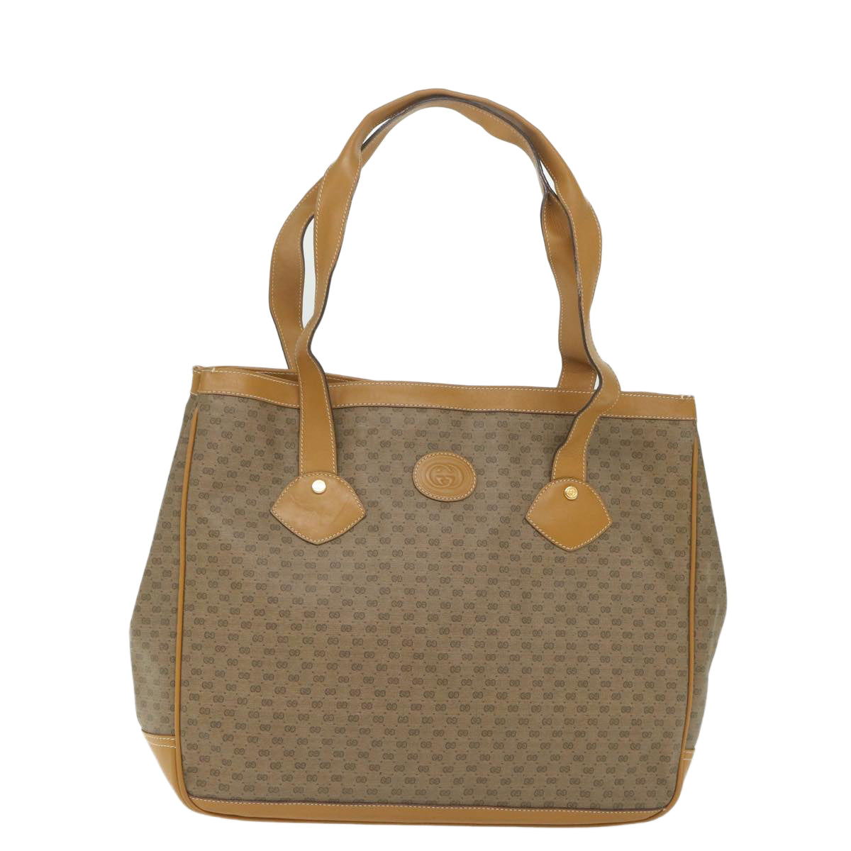 GUCCI Micro GG Supreme Tote Bag PVC Leather Brown 002 115 0207 ep2099