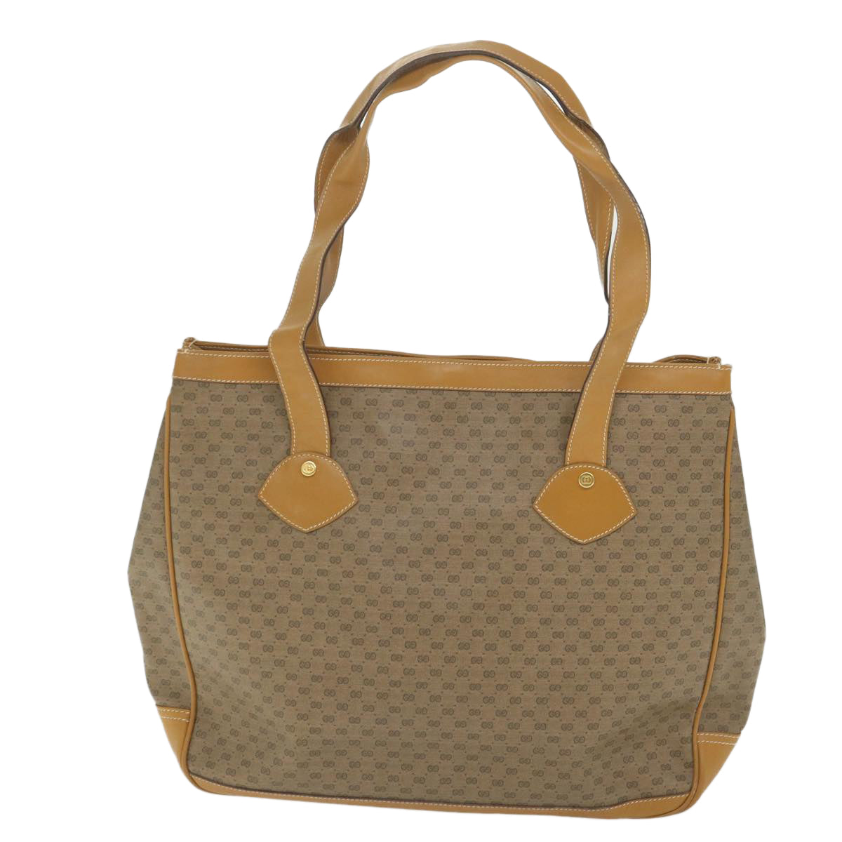 GUCCI Micro GG Supreme Tote Bag PVC Leather Brown 002 115 0207 ep2099