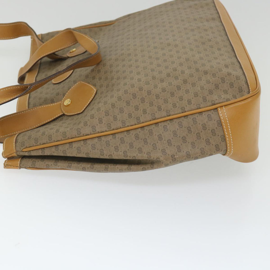 GUCCI Micro GG Supreme Tote Bag PVC Leather Brown 002 115 0207 ep2099