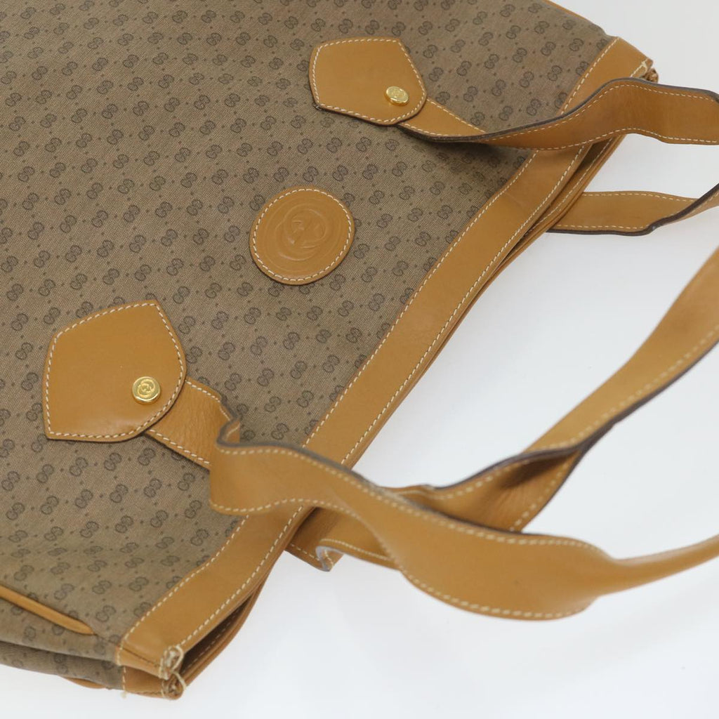 GUCCI Micro GG Supreme Tote Bag PVC Leather Brown 002 115 0207 ep2099