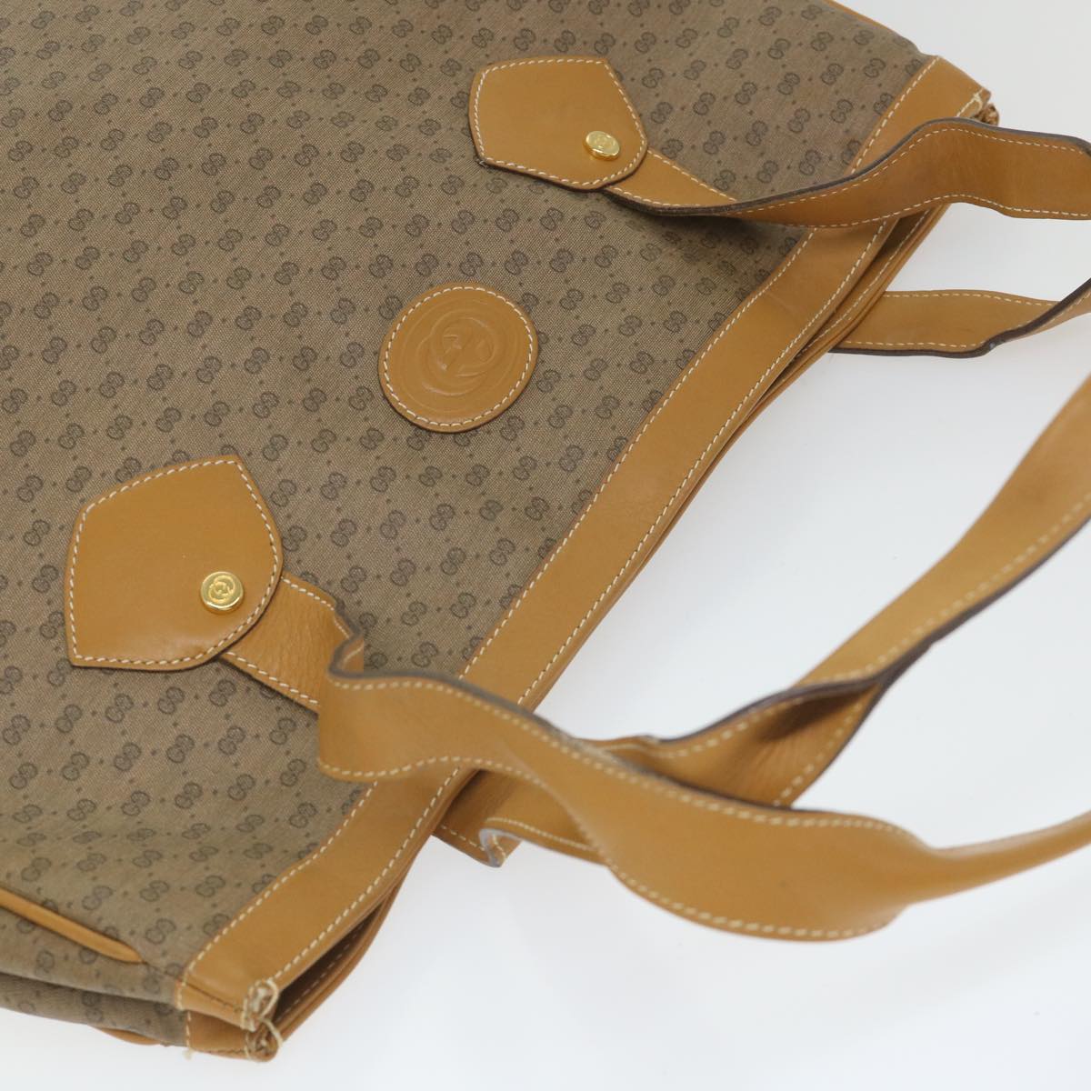 GUCCI Micro GG Supreme Tote Bag PVC Leather Brown 002 115 0207 ep2099