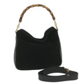 GUCCI Bamboo Shoulder Bag Suede 2way Black 001 1014 1638 0 ep2100