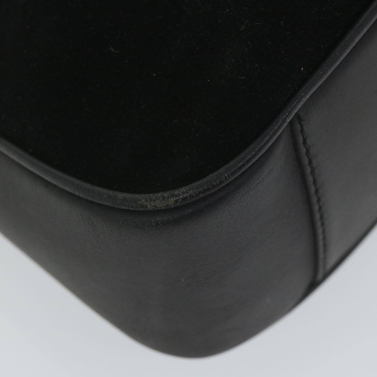 GUCCI Bamboo Shoulder Bag Suede 2way Black 001 1014 1638 0 ep2100