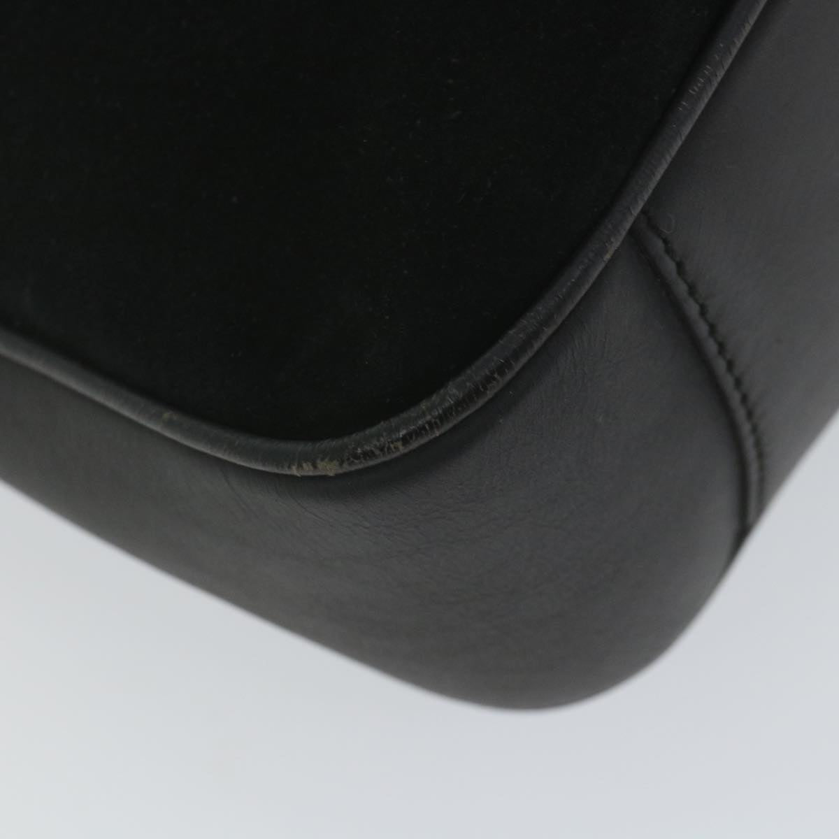 GUCCI Bamboo Shoulder Bag Suede 2way Black 001 1014 1638 0 ep2100
