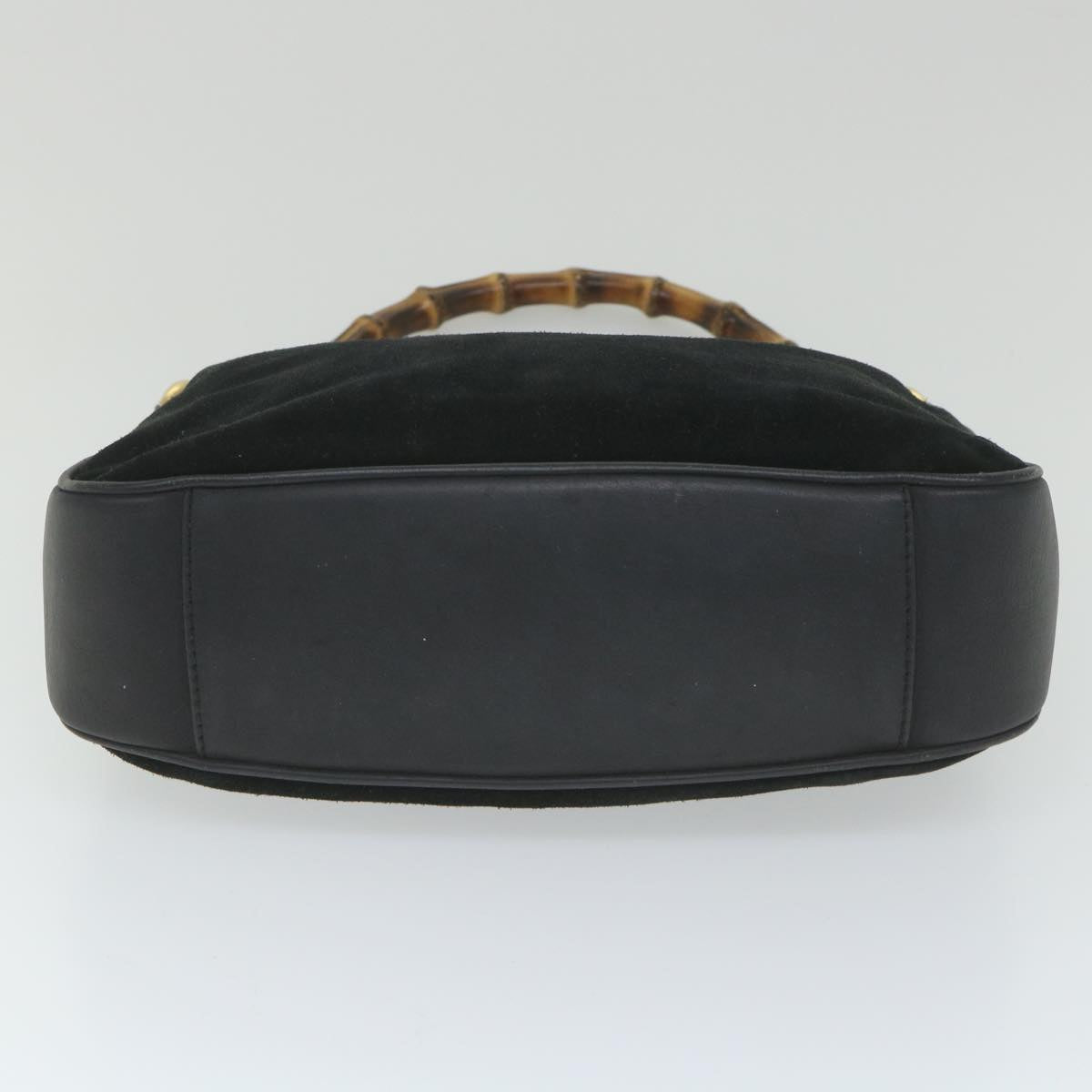 GUCCI Bamboo Shoulder Bag Suede 2way Black 001 1014 1638 0 ep2100