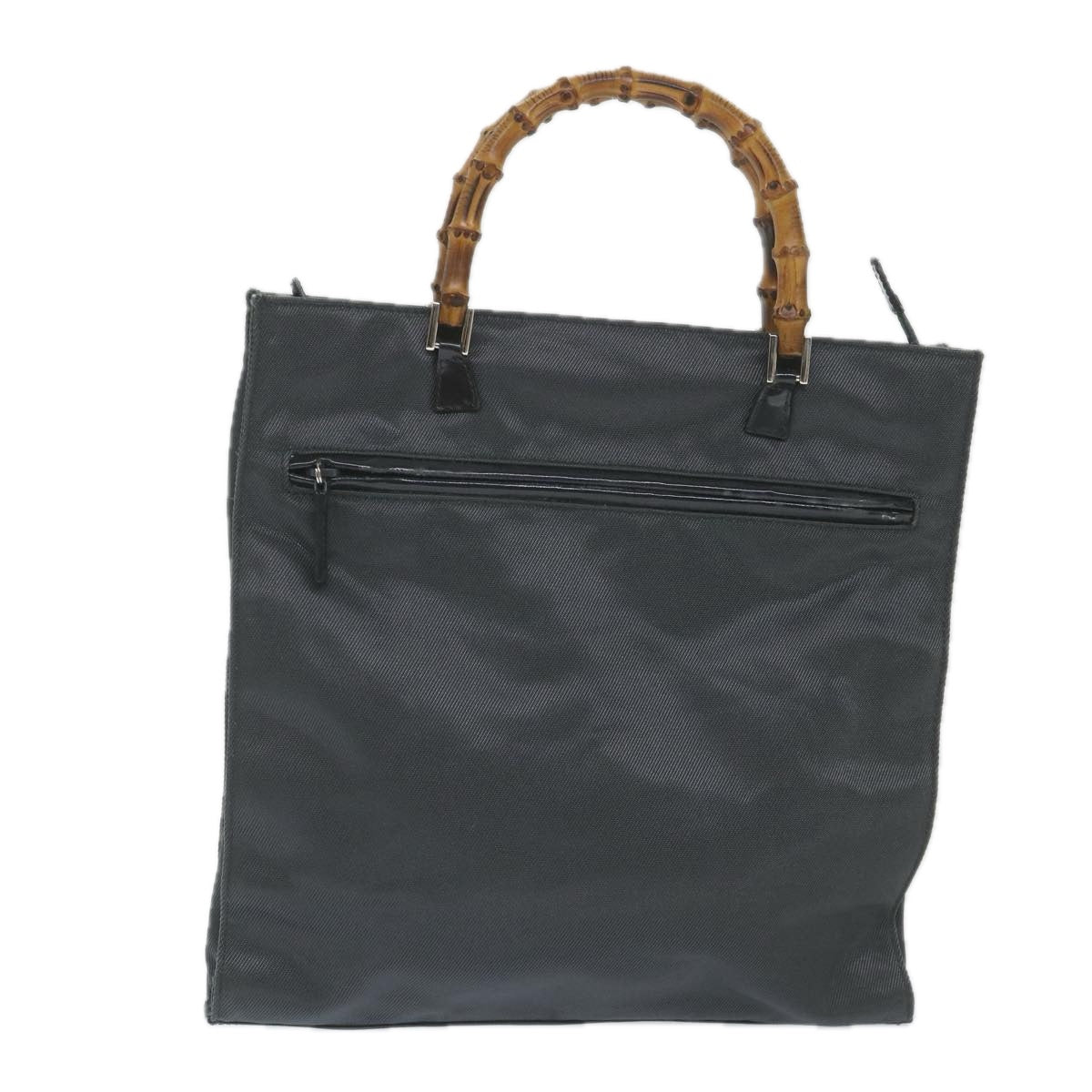 GUCCI Bamboo Hand Bag Canvas Gray 001 1095 1878 ep2101