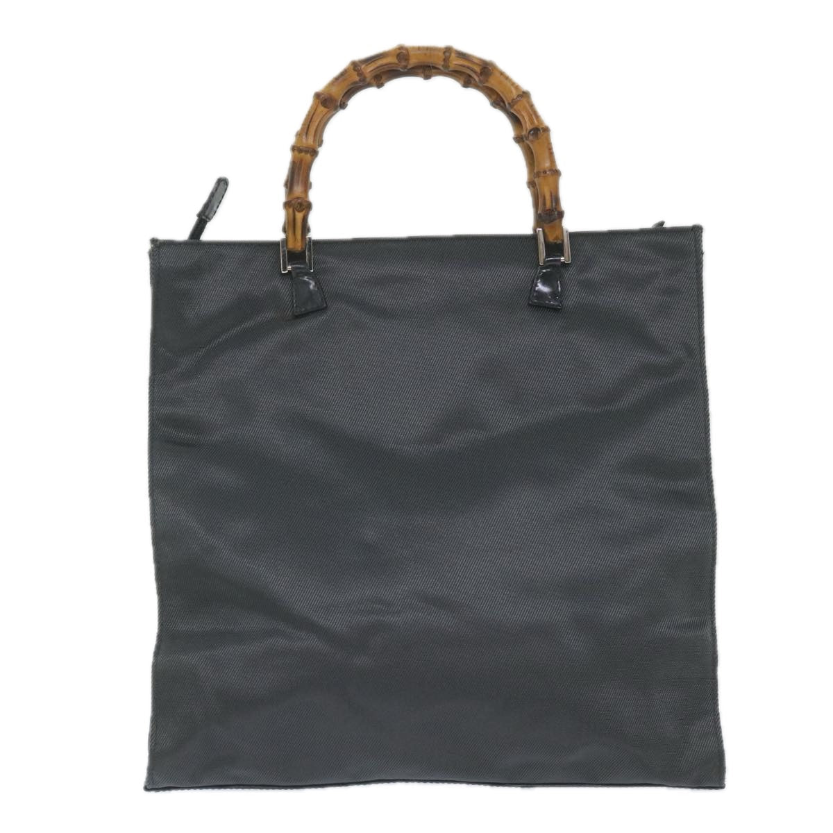 GUCCI Bamboo Hand Bag Canvas Gray 001 1095 1878 ep2101
