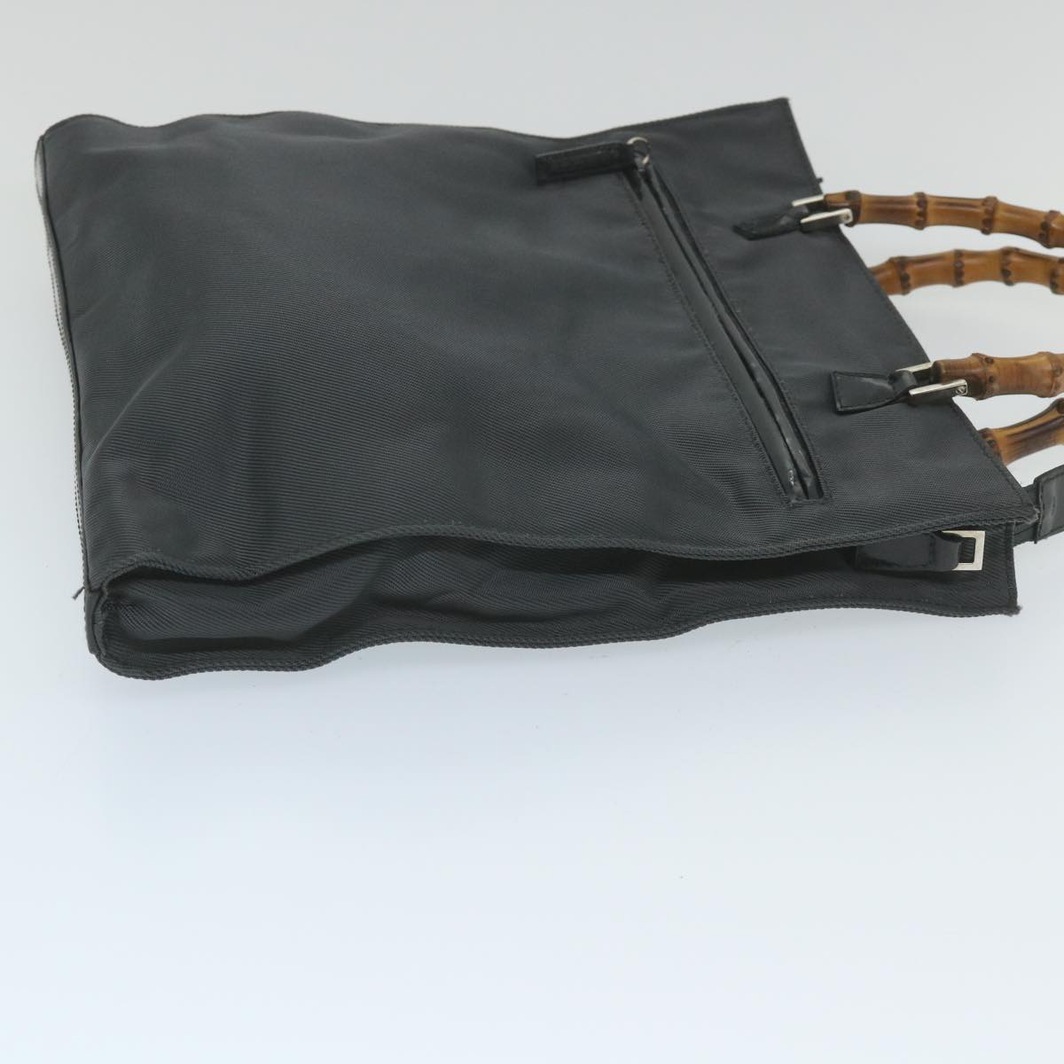 GUCCI Bamboo Hand Bag Canvas Gray 001 1095 1878 ep2101