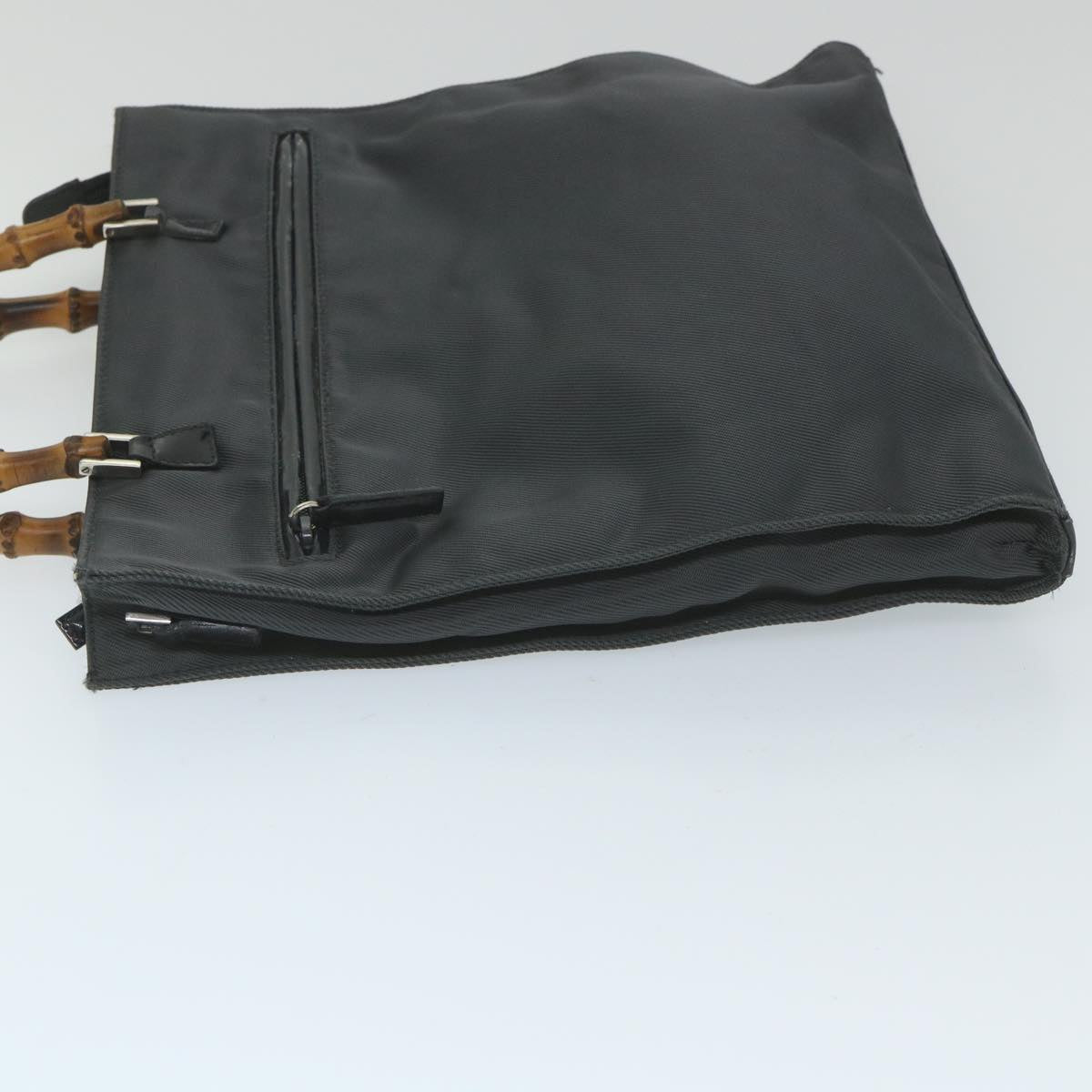 GUCCI Bamboo Hand Bag Canvas Gray 001 1095 1878 ep2101