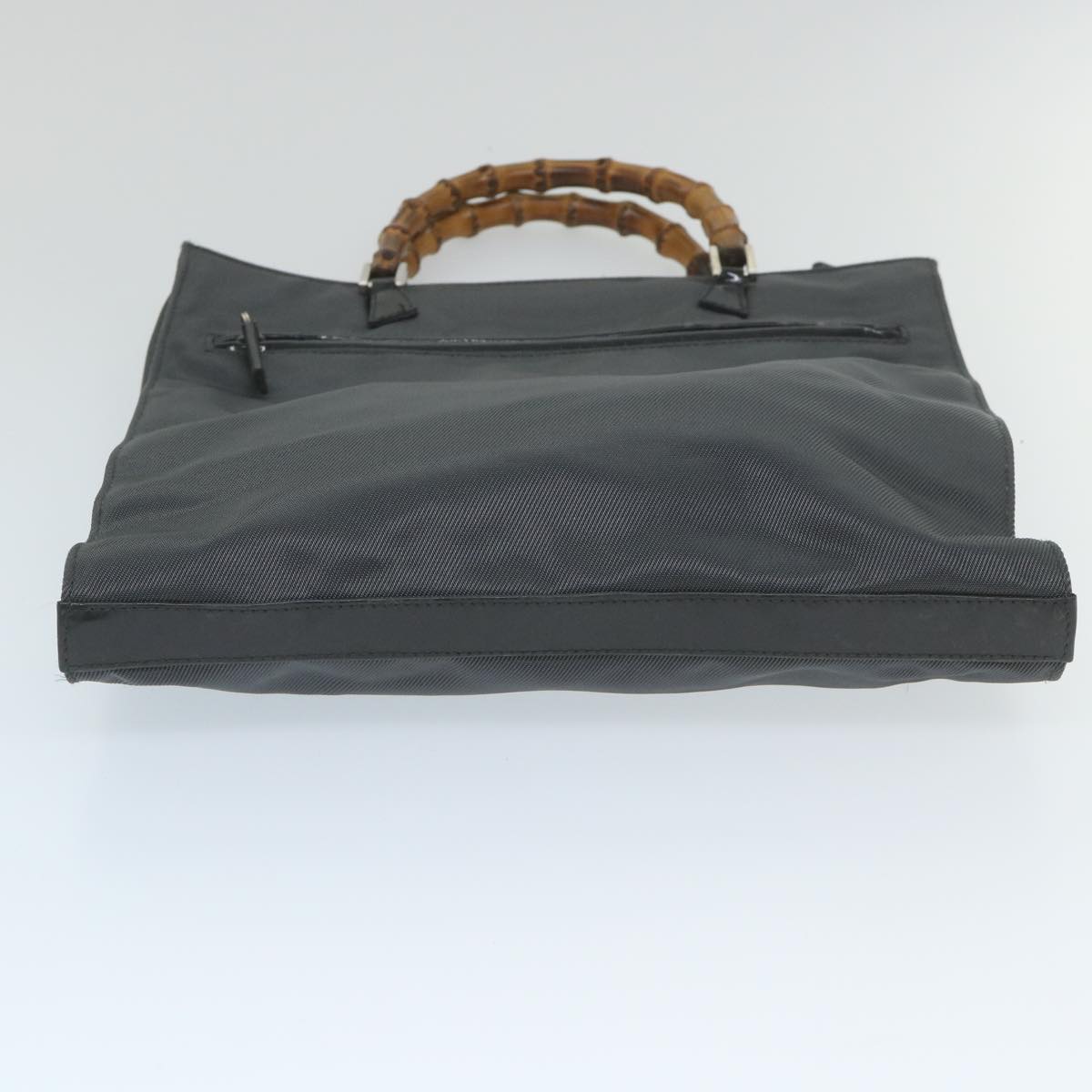 GUCCI Bamboo Hand Bag Canvas Gray 001 1095 1878 ep2101