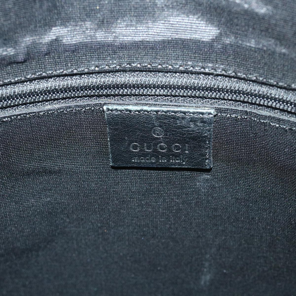 GUCCI Bamboo Shoulder Bag Leather Black 001 1638 3754 ep2137