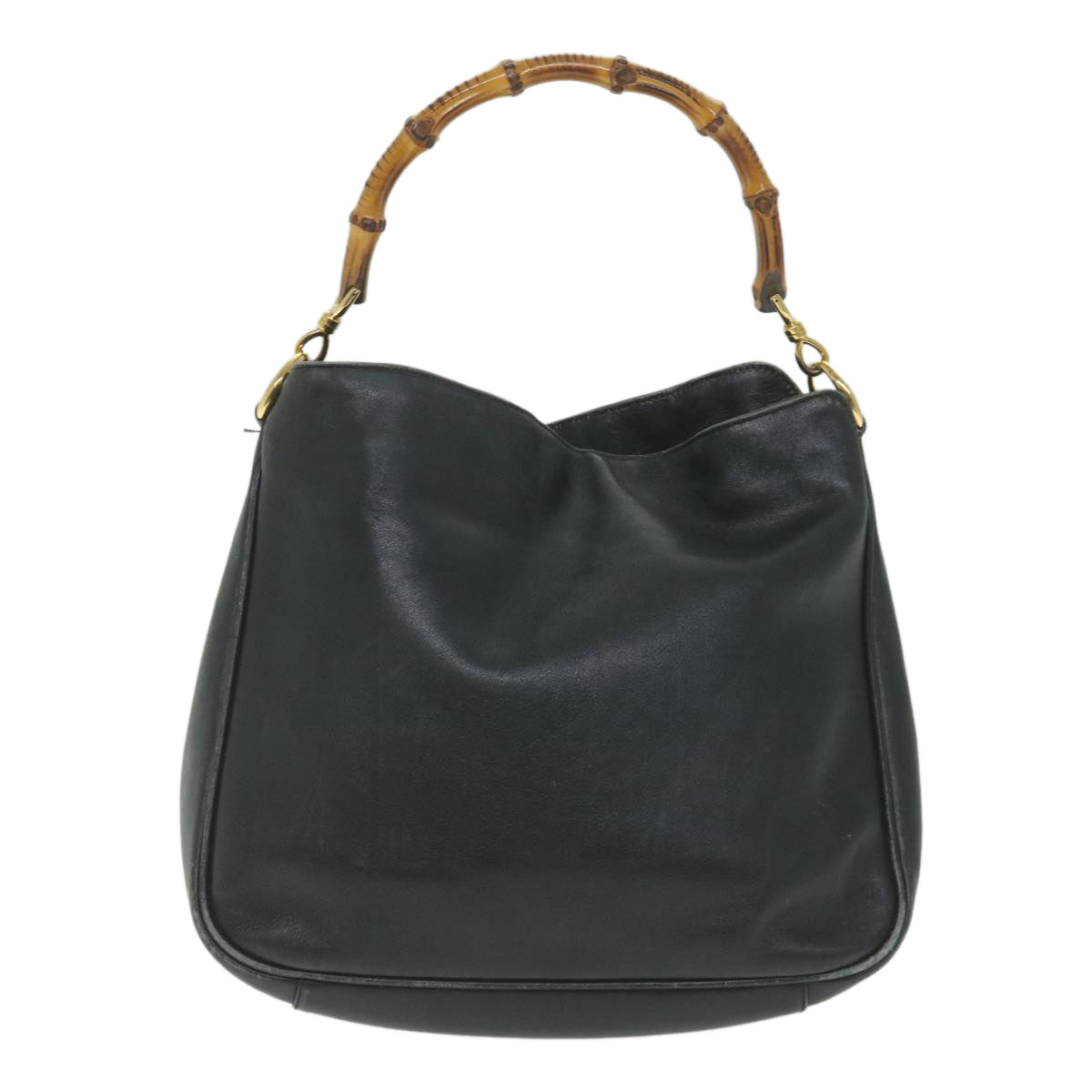 GUCCI Bamboo Shoulder Bag Leather Black 001 1638 3754 ep2137