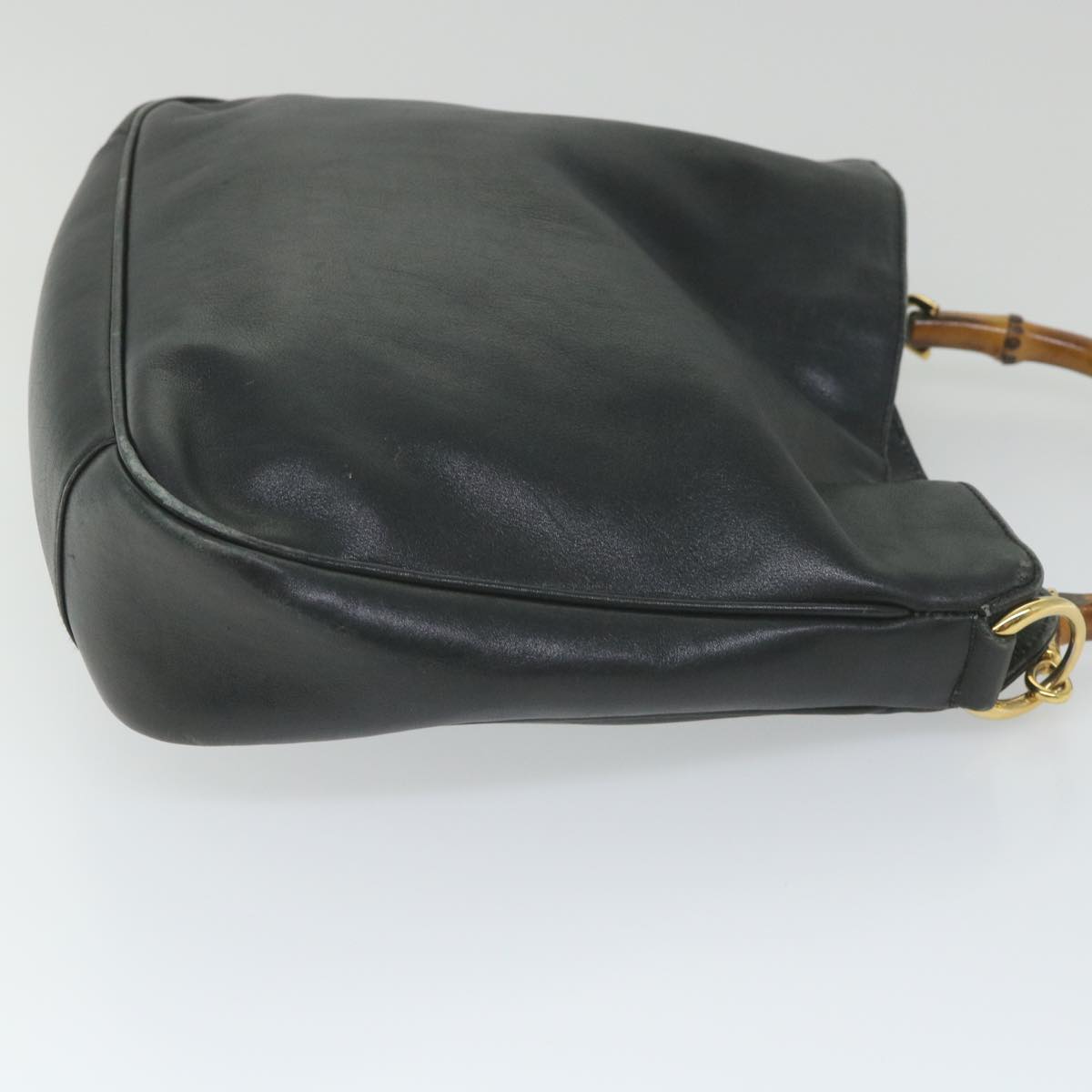 GUCCI Bamboo Shoulder Bag Leather Black 001 1638 3754 ep2137