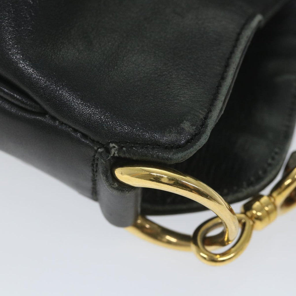 GUCCI Bamboo Shoulder Bag Leather Black 001 1638 3754 ep2137