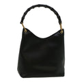 GUCCI Bamboo Shoulder Bag Leather Black 001 3007 3754 ep2141