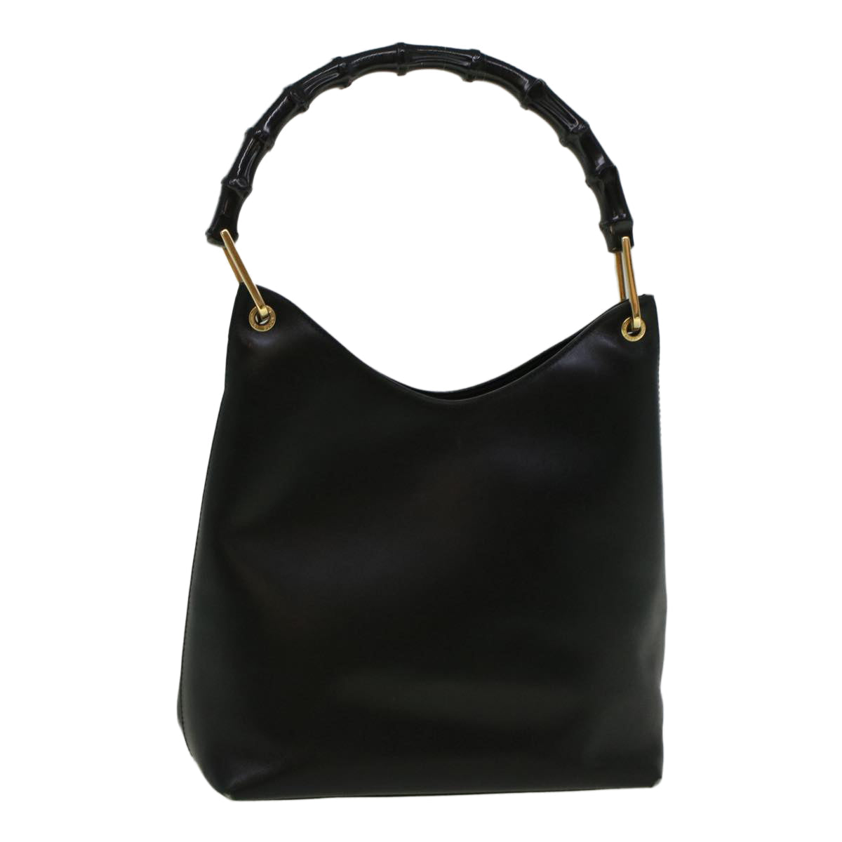GUCCI Bamboo Shoulder Bag Leather Black 001 3007 3754 ep2141
