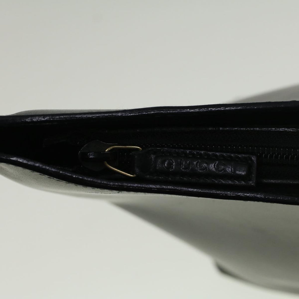 GUCCI Bamboo Shoulder Bag Leather Black 001 3007 3754 ep2141