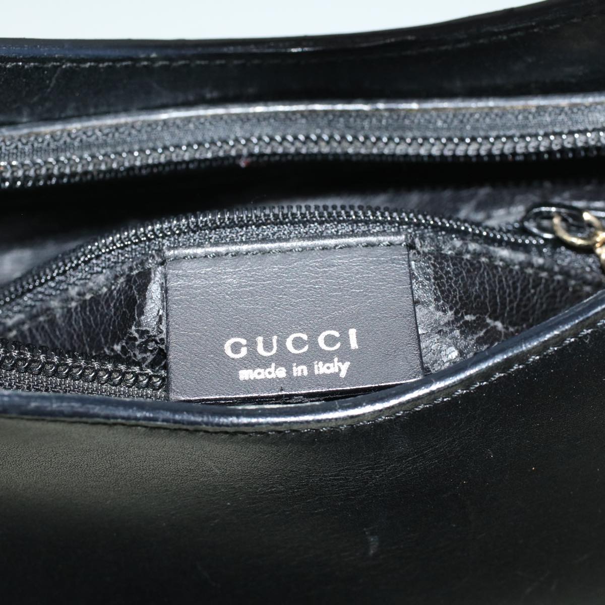 GUCCI Bamboo Shoulder Bag Leather Black 001 3007 3754 ep2141