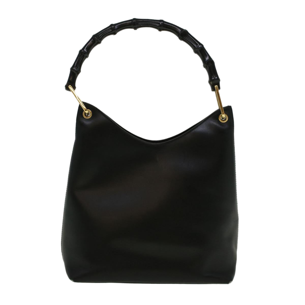GUCCI Bamboo Shoulder Bag Leather Black 001 3007 3754 ep2141