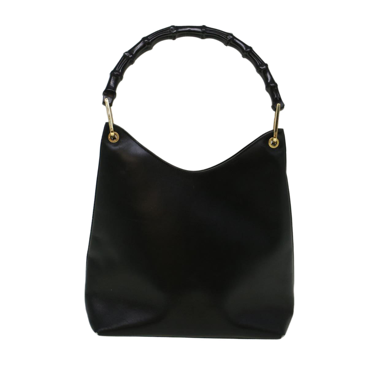 GUCCI Bamboo Shoulder Bag Leather Black 001 3007 3754 ep2141