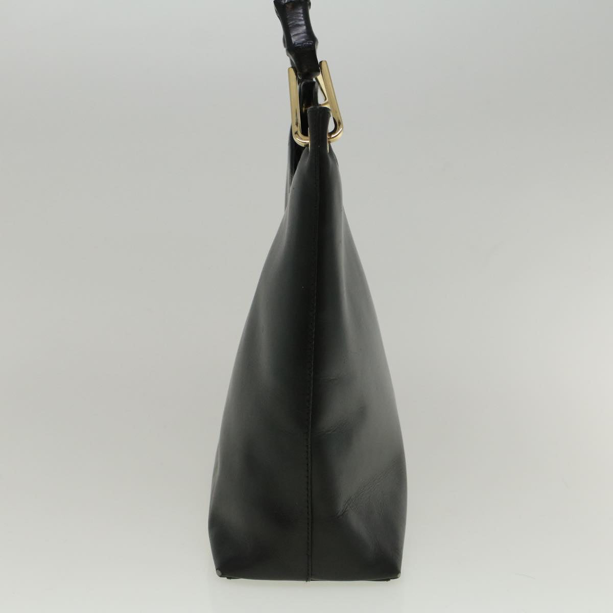 GUCCI Bamboo Shoulder Bag Leather Black 001 3007 3754 ep2141