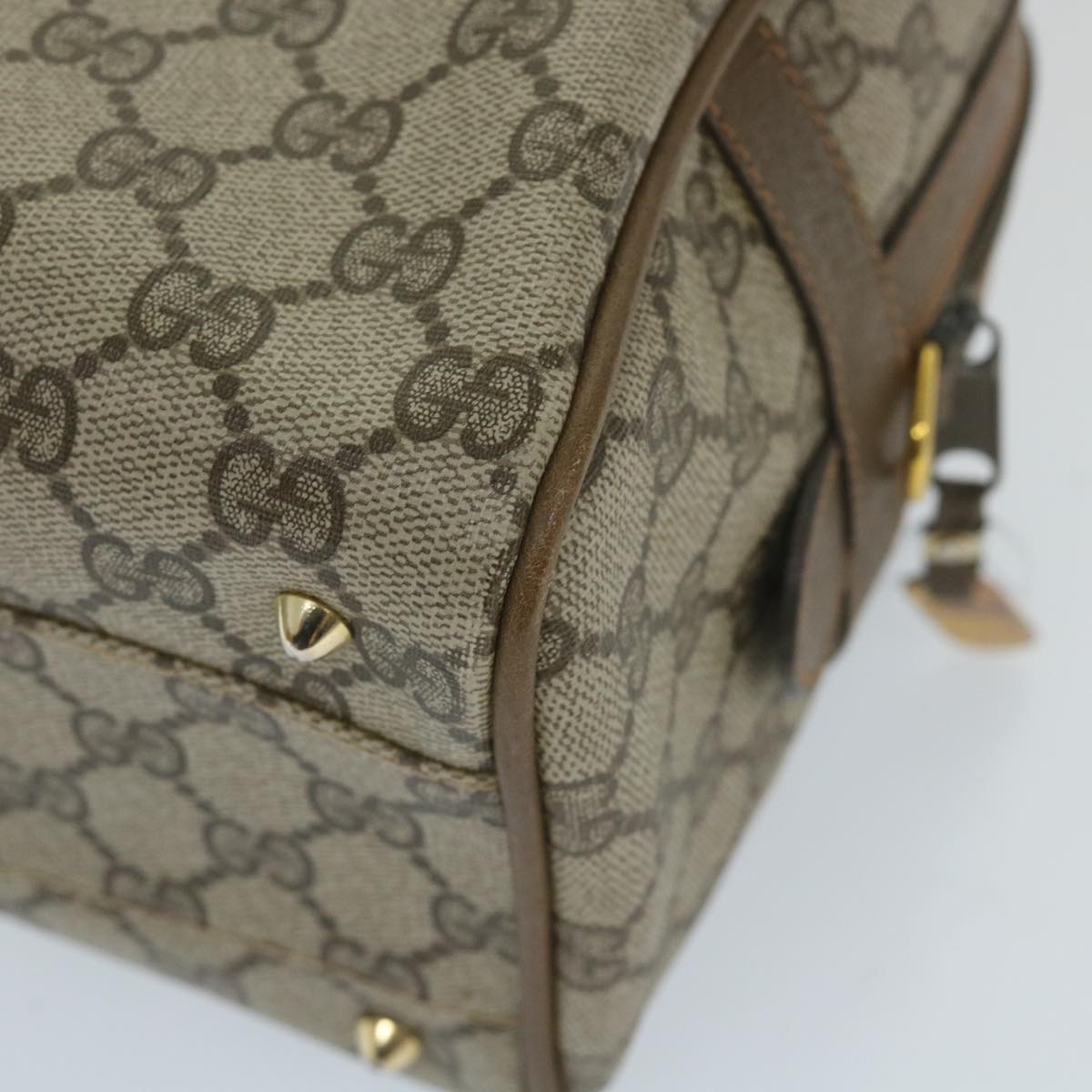 GUCCI GG Supreme Boston Bag PVC Leather Beige 002 58 4422 ep2144