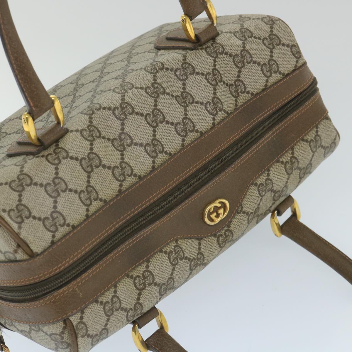 GUCCI GG Supreme Boston Bag PVC Leather Beige 002 58 4422 ep2144