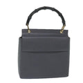 GUCCI Bamboo Hand Bag Leather Gray 001 3444 1887 ep2165