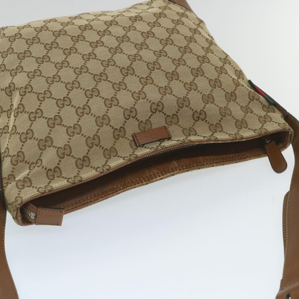 GUCCI GG Canvas Web Sherry Line Shoulder Bag Beige Red Green 337598 ep2170