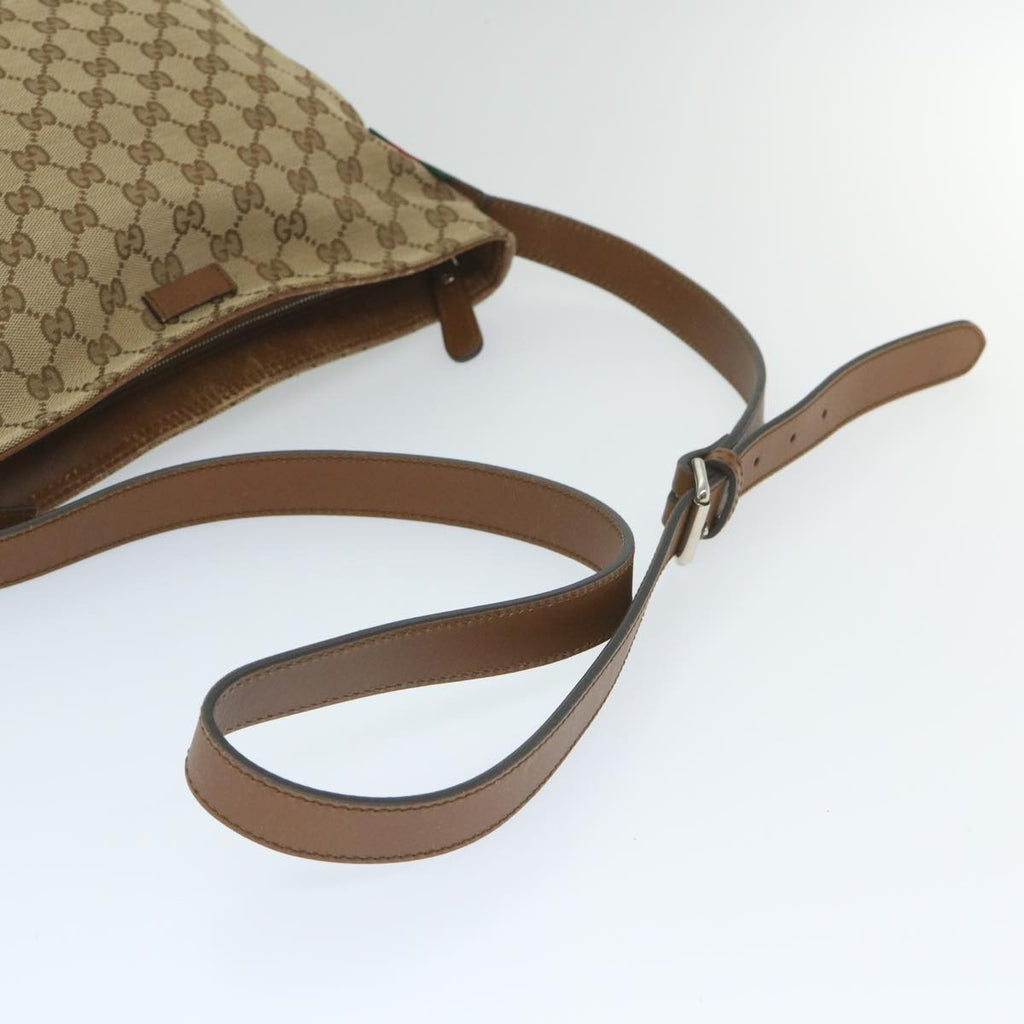 GUCCI GG Canvas Web Sherry Line Shoulder Bag Beige Red Green 337598 ep2170