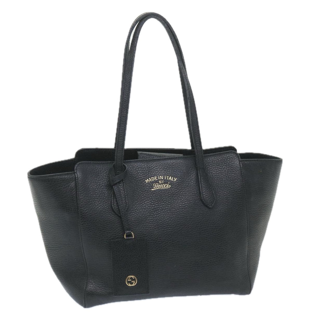 GUCCI Swing Shoulder Bag Leather Black 354408 ep2176