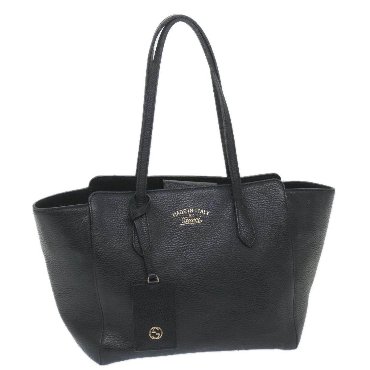 GUCCI Swing Shoulder Bag Leather Black 354408 ep2176