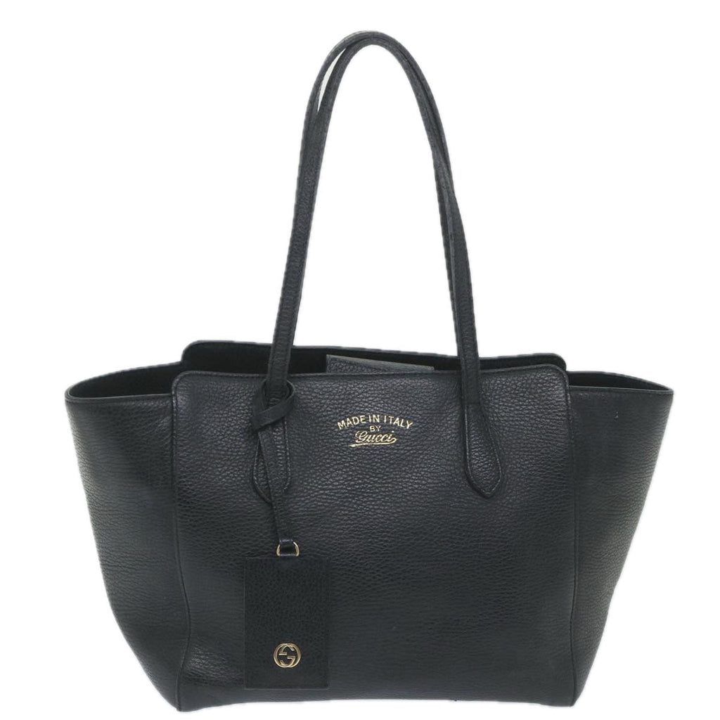 GUCCI Swing Shoulder Bag Leather Black 354408 ep2176