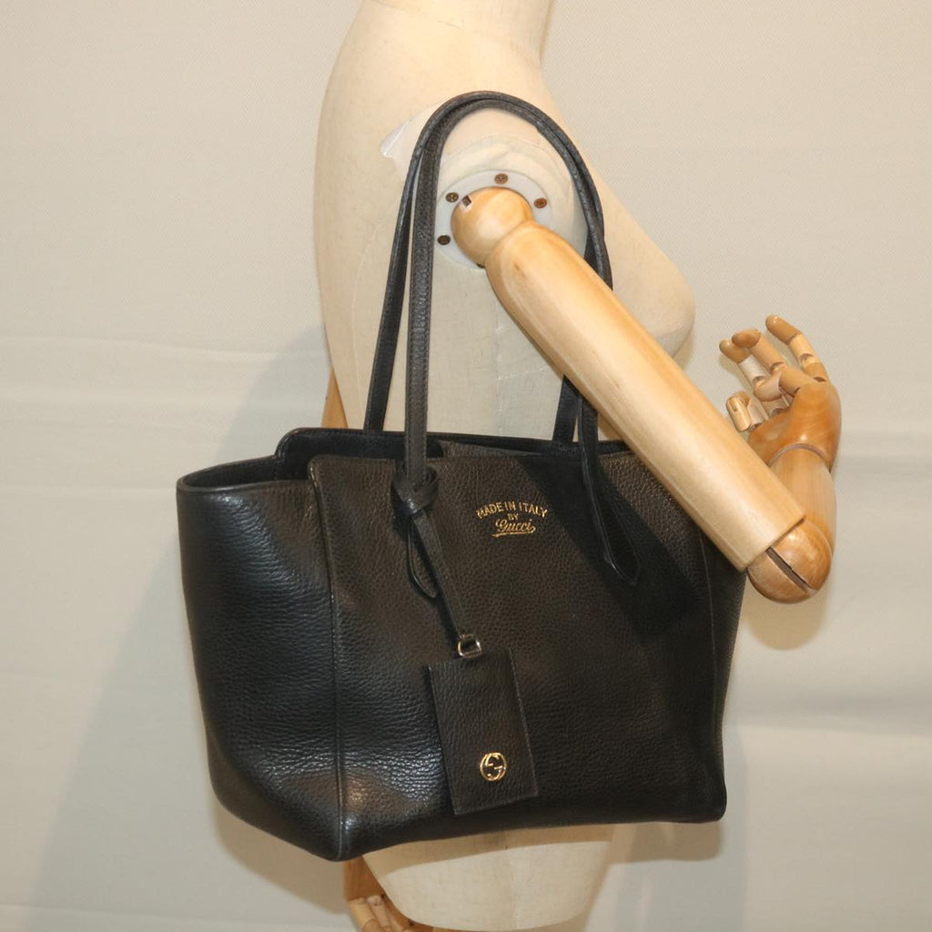 GUCCI Swing Shoulder Bag Leather Black 354408 ep2176