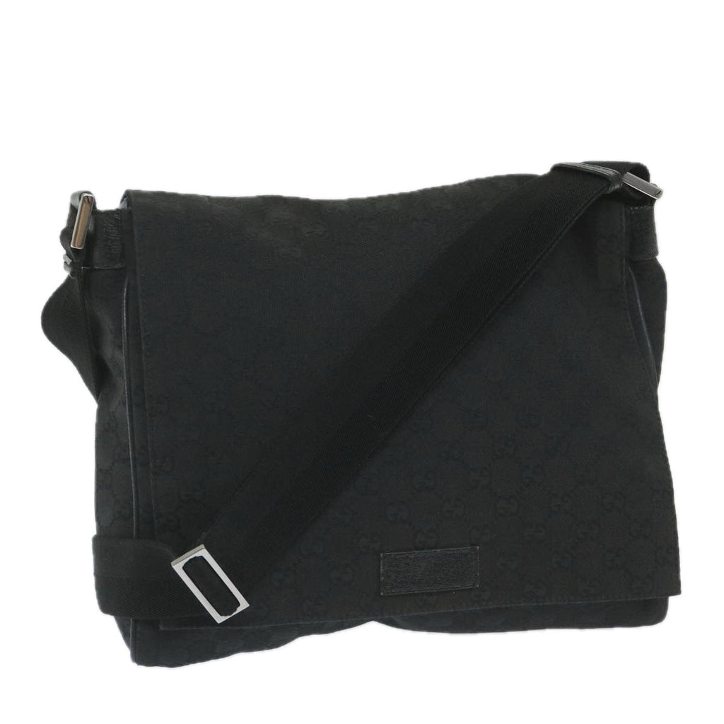 GUCCI GG Canvas Shoulder Bag Black 146236 ep2179