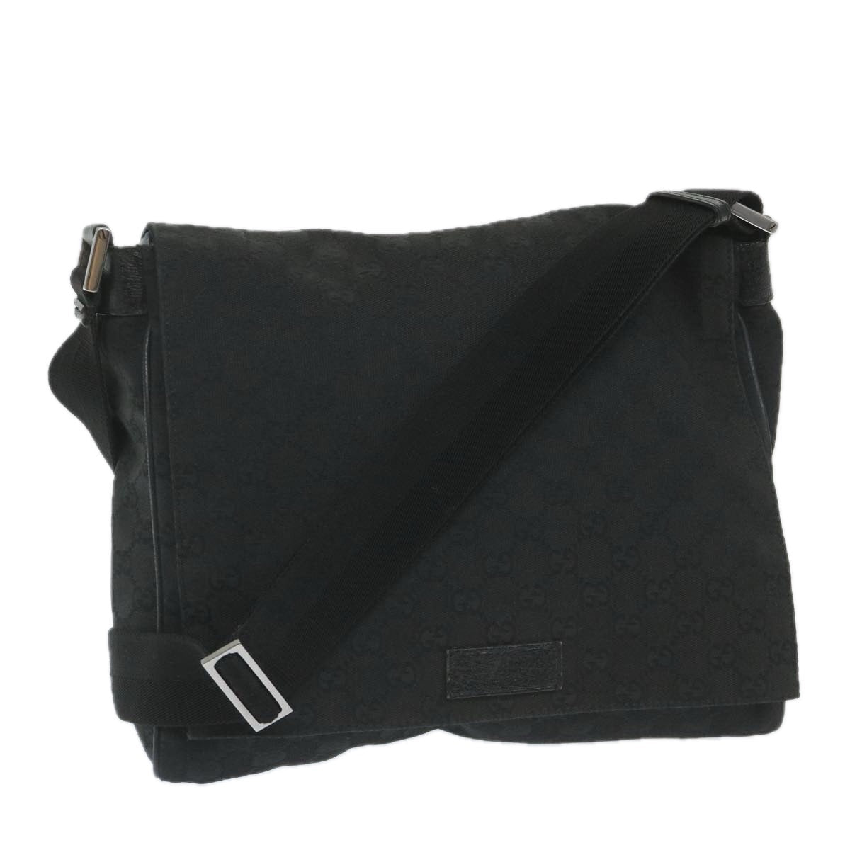 GUCCI GG Canvas Shoulder Bag Black 146236 ep2179
