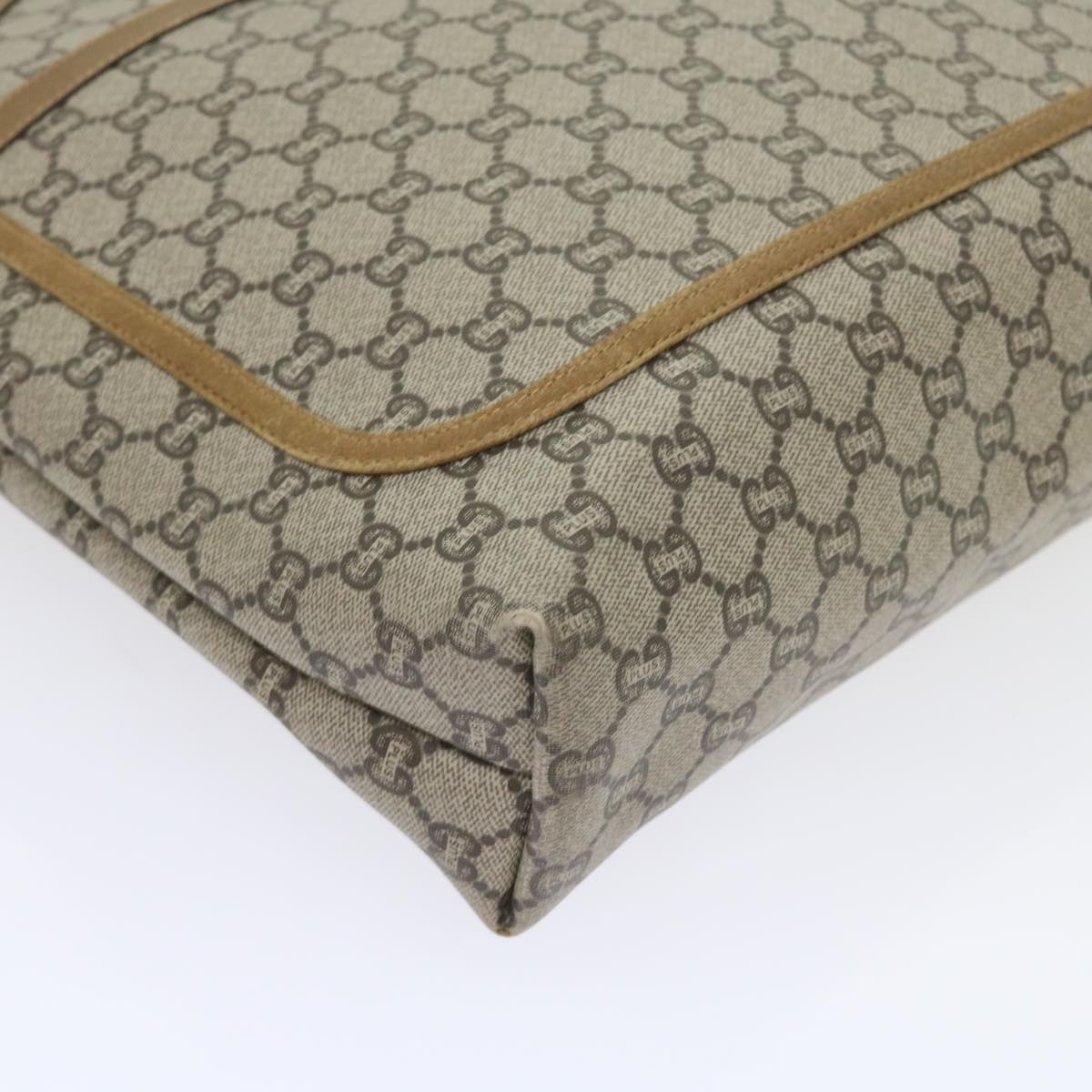 GUCCI GG Plus Supreme Web Sherry Line Tote Bag Beige Red Green ep2191