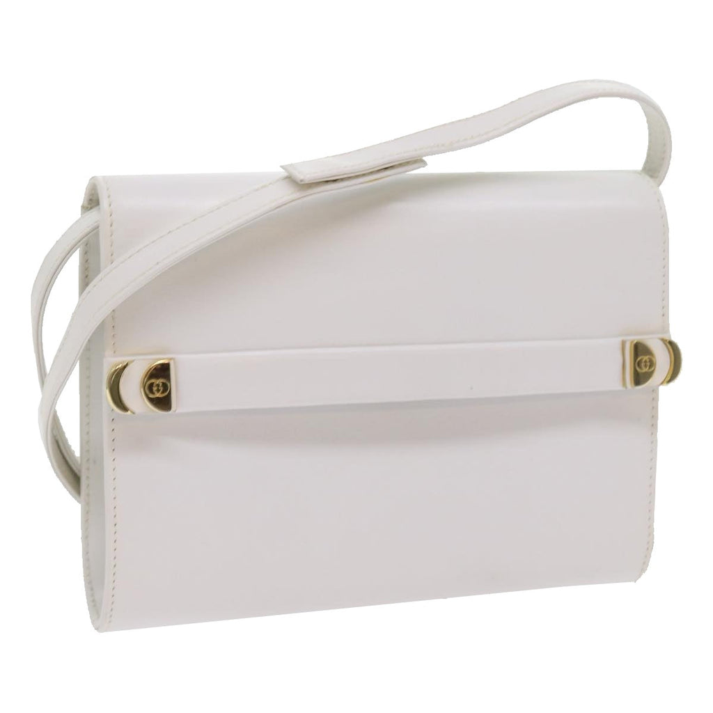 GUCCI Shoulder Bag Leather White 004 056 0209 ep2193