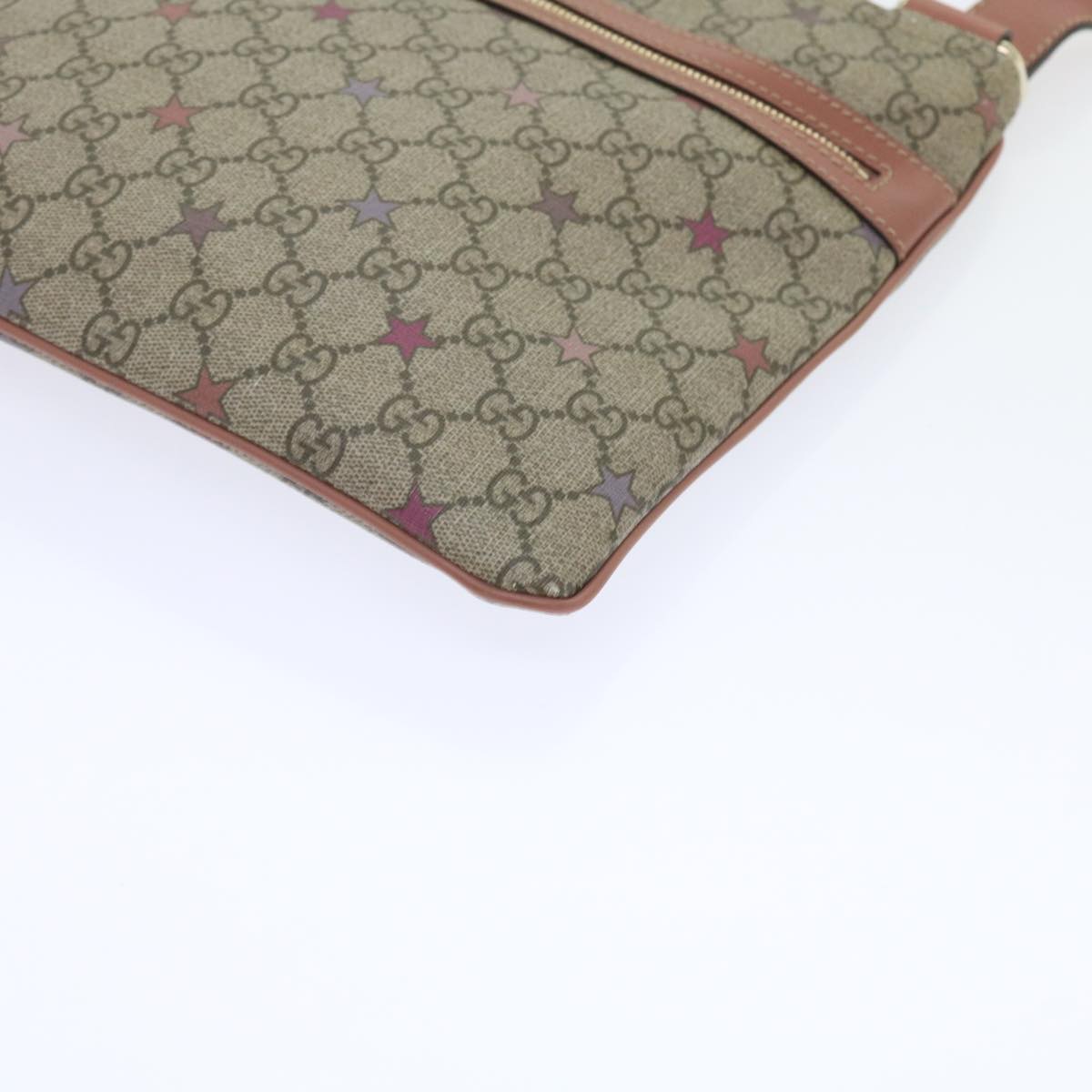GUCCI GG Supreme Shoulder Bag PVC Leather Beige 295257 ep2196