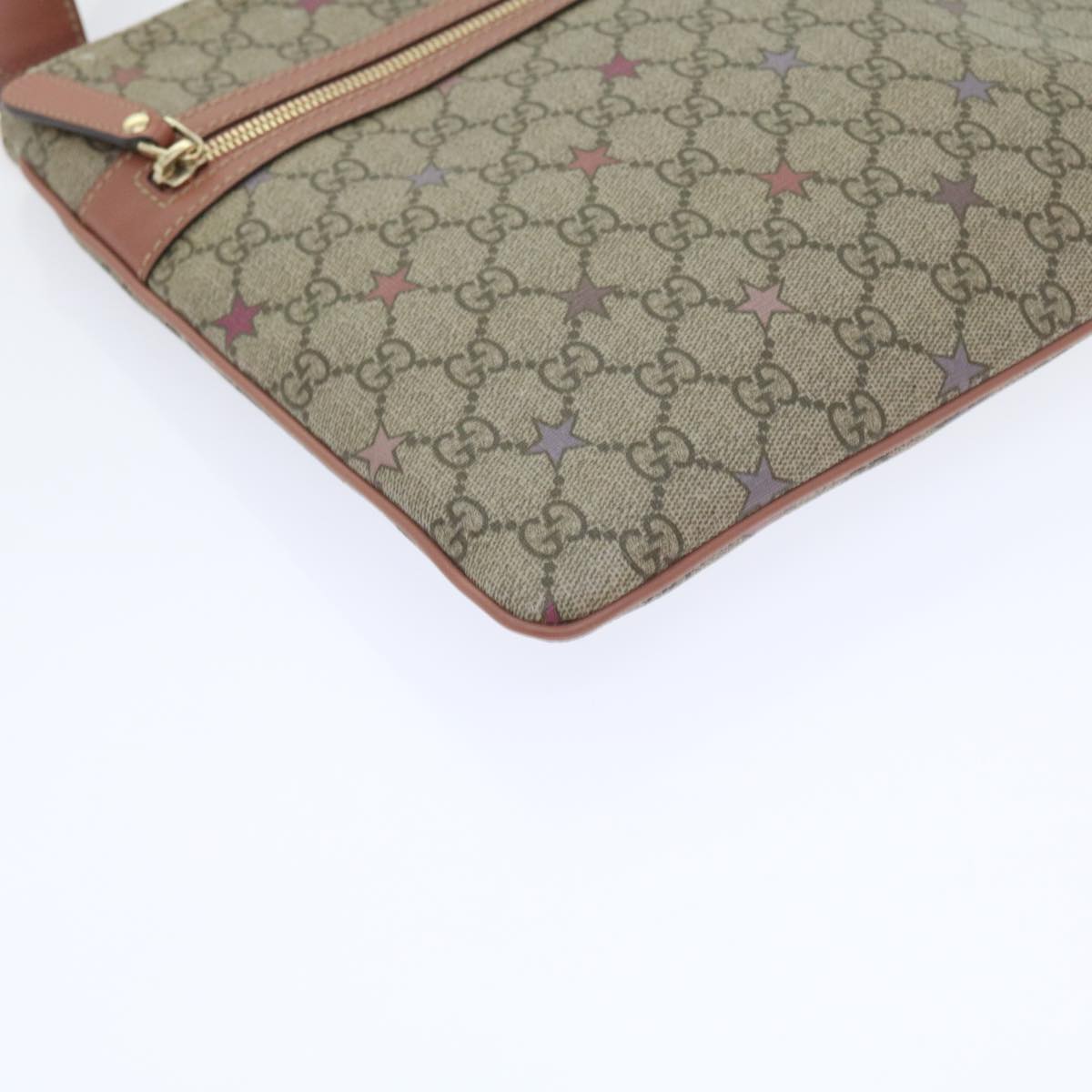 GUCCI GG Supreme Shoulder Bag PVC Leather Beige 295257 ep2196