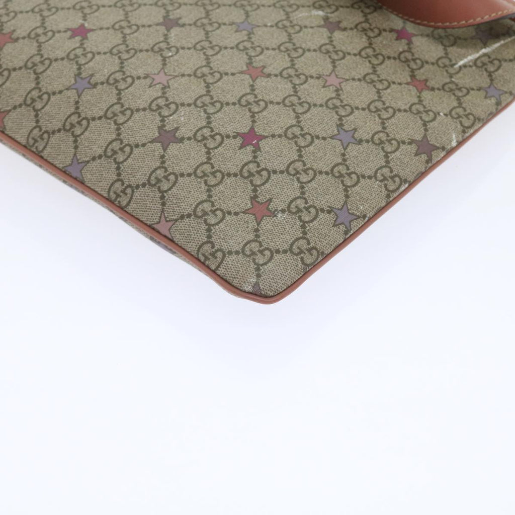 GUCCI GG Supreme Shoulder Bag PVC Leather Beige 295257 ep2196