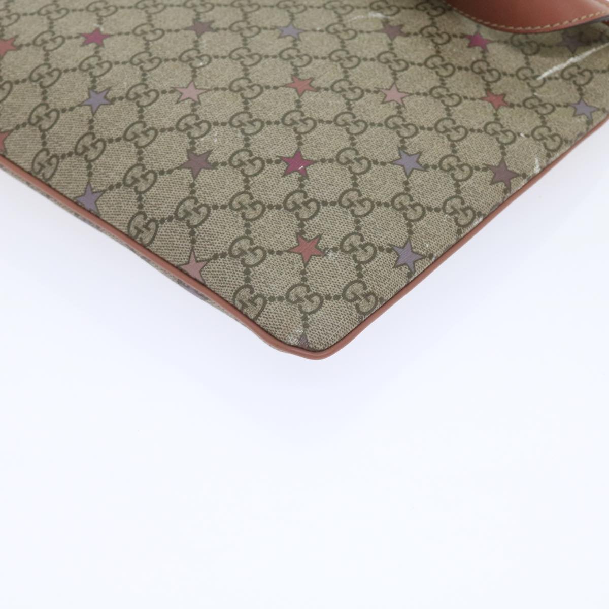 GUCCI GG Supreme Shoulder Bag PVC Leather Beige 295257 ep2196