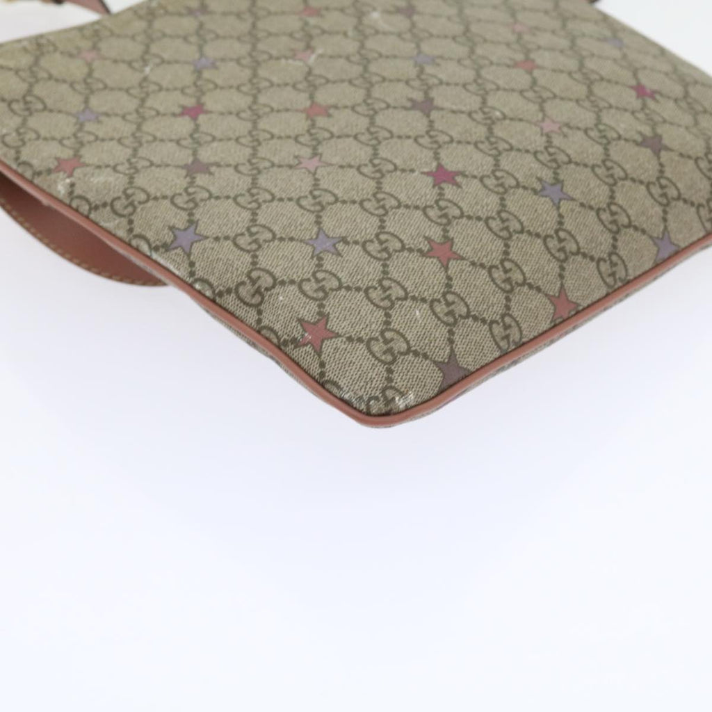 GUCCI GG Supreme Shoulder Bag PVC Leather Beige 295257 ep2196