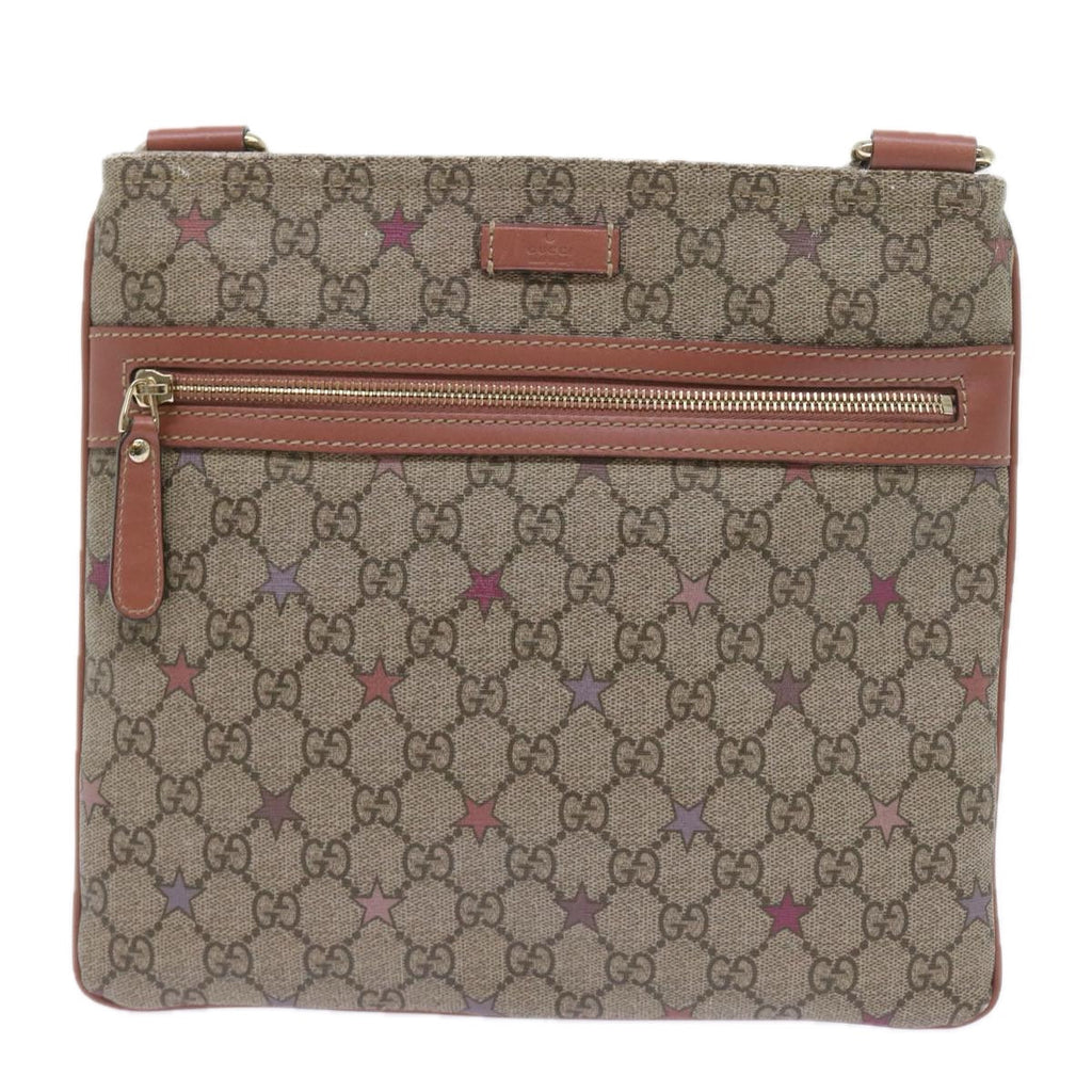 GUCCI GG Supreme Shoulder Bag PVC Leather Beige 295257 ep2196