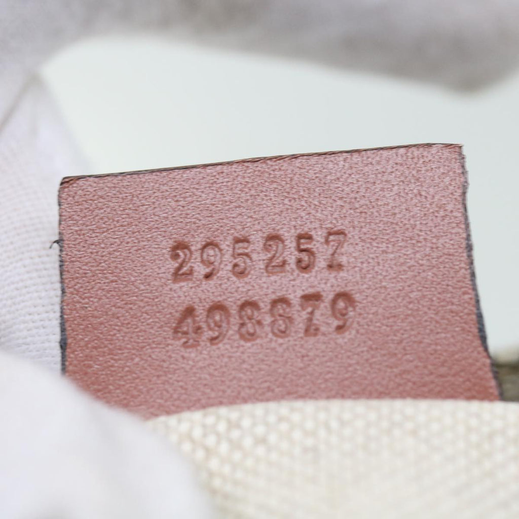 GUCCI GG Supreme Shoulder Bag PVC Leather Beige 295257 ep2196