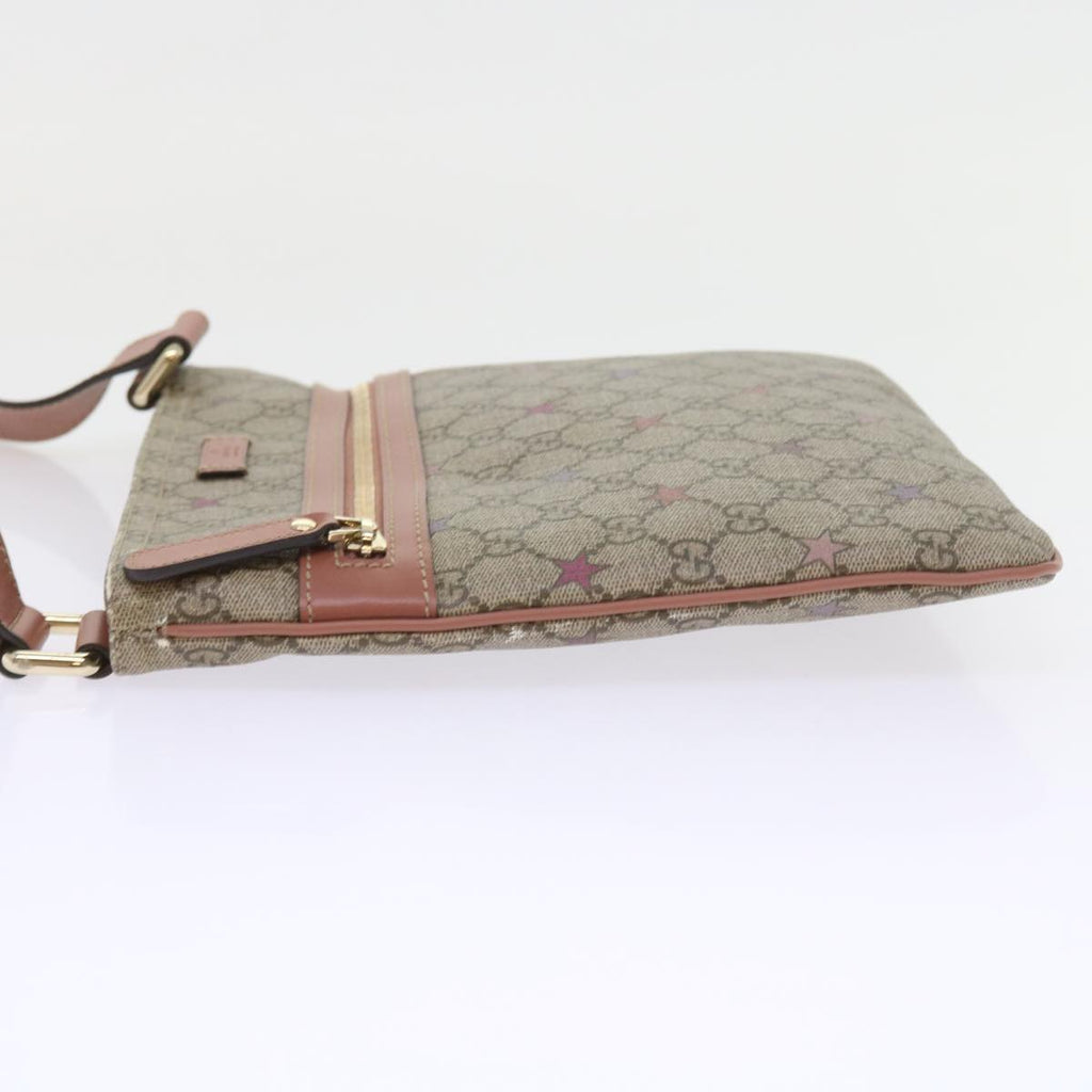 GUCCI GG Supreme Shoulder Bag PVC Leather Beige 295257 ep2196