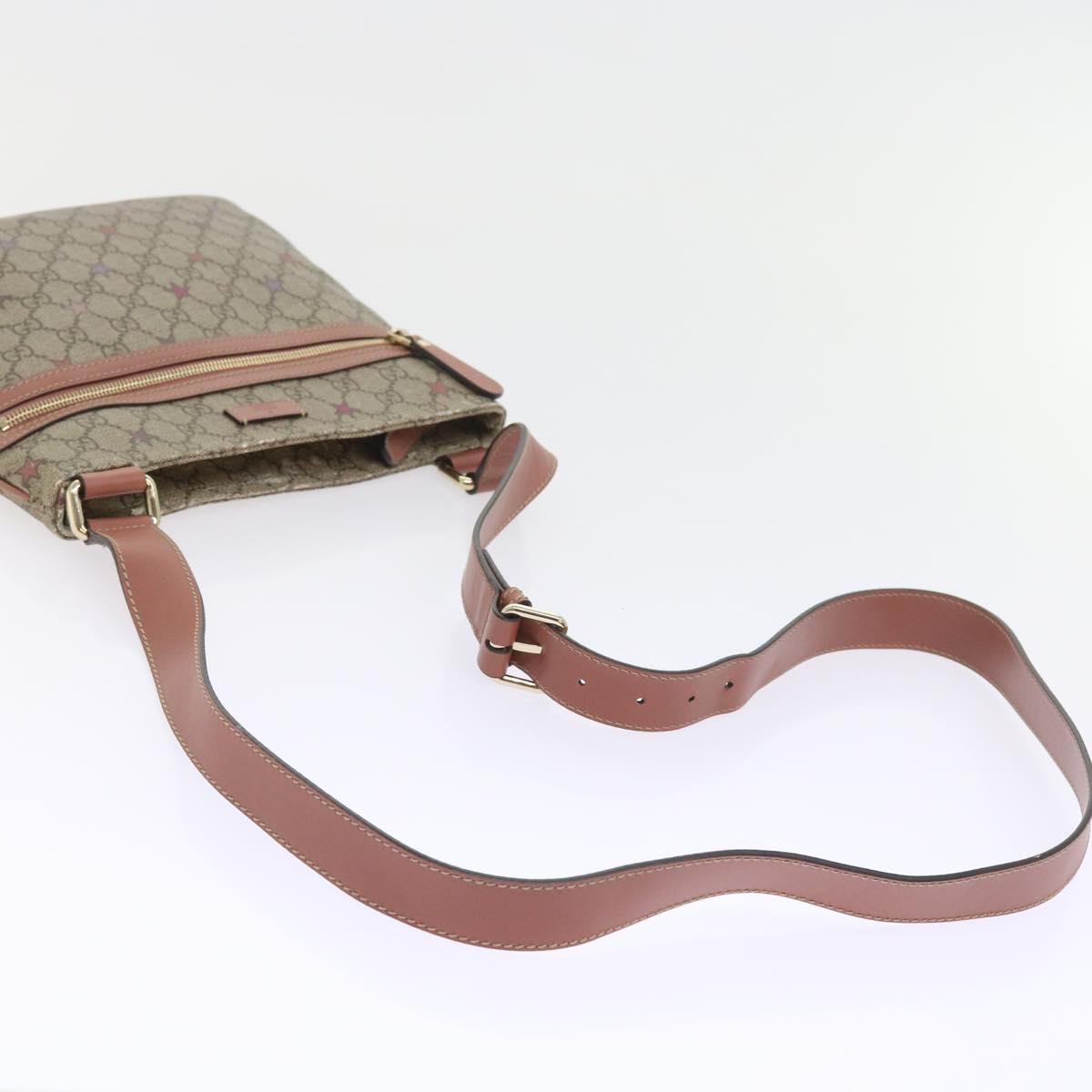 GUCCI GG Supreme Shoulder Bag PVC Leather Beige 295257 ep2196