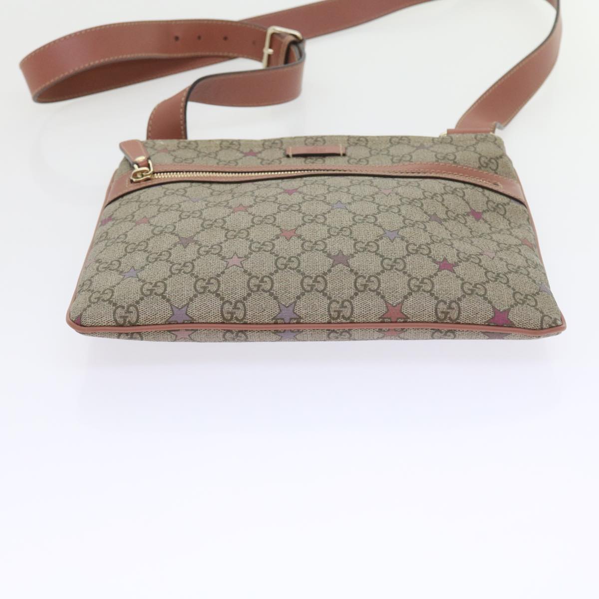 GUCCI GG Supreme Shoulder Bag PVC Leather Beige 295257 ep2196